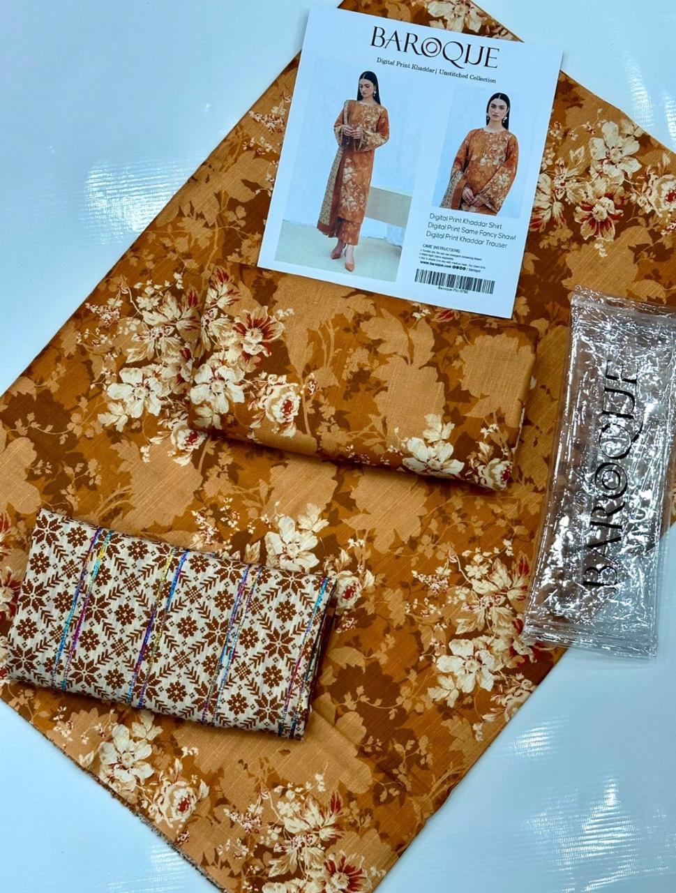 Baroque 3pc Khaddar Fancy Shawl