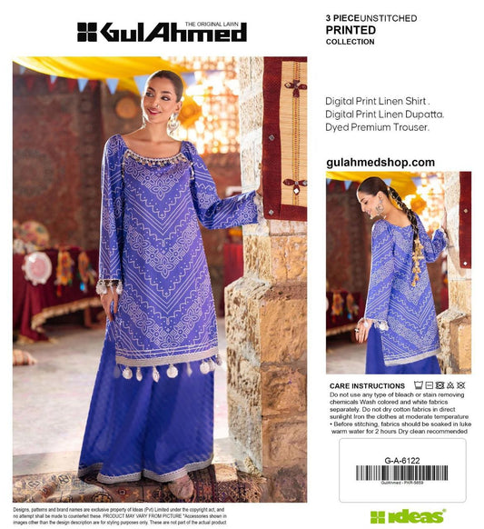 Gul Ahmed 3pc Linen