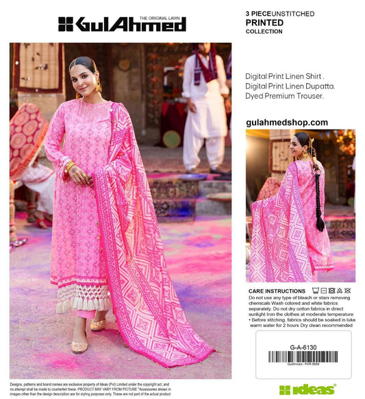 Gul Ahmed 3pc Linen