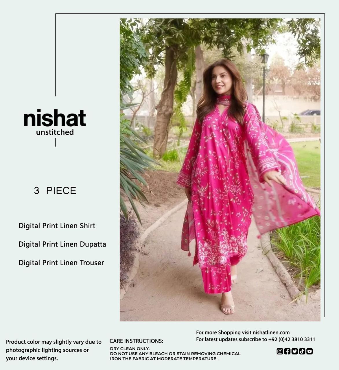 Nishat 3pc Linen