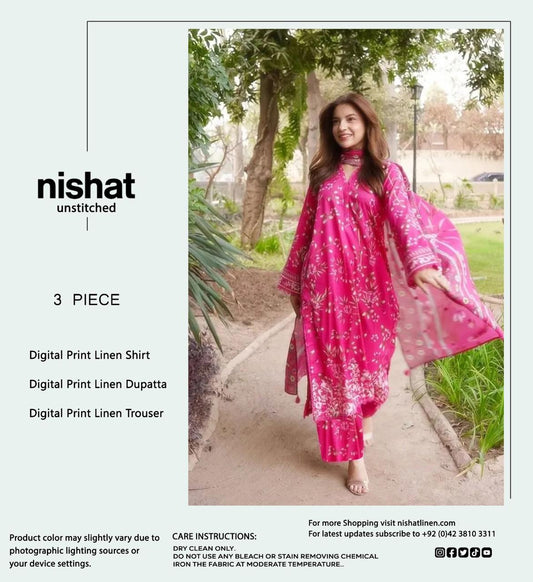 Nishat 3pc Linen