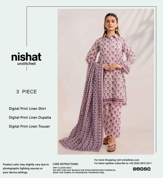 Nishat 3pc Linen