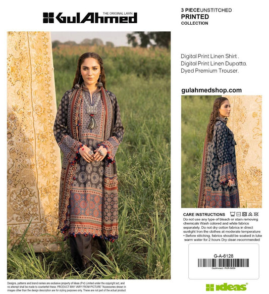 Gul Ahmed 3pc Linen