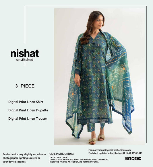 Nishat 3pc Linen