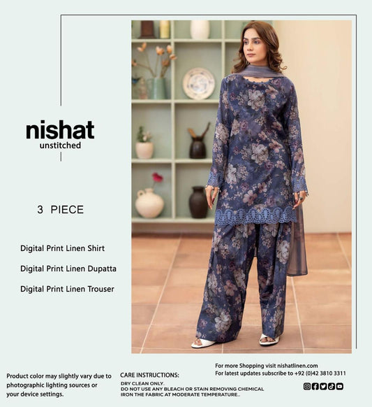 Nishat 3pc Linen