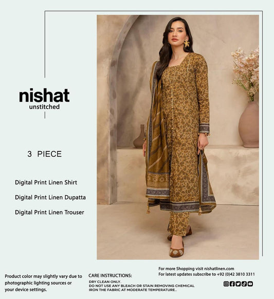 Nishat 3pc Linen