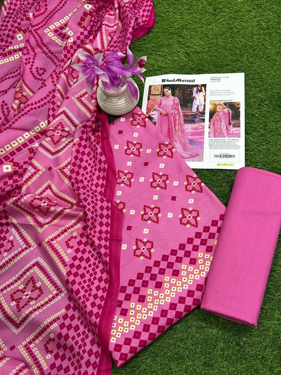Gul Ahmed 3pc Linen