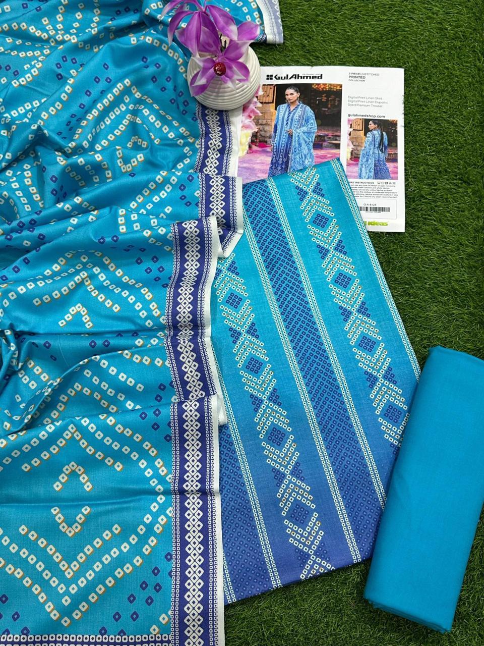 Gul Ahmed 3pc Linen