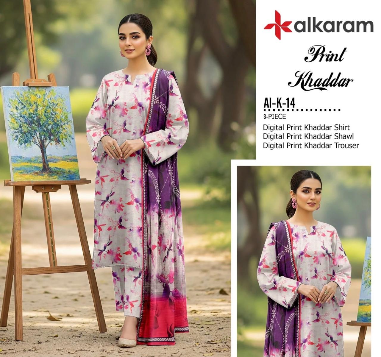 Al Karam 3pc Khaddar