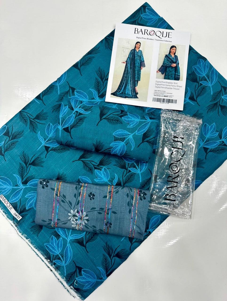 Baroque 3pc Khaddar Fancy Shawl