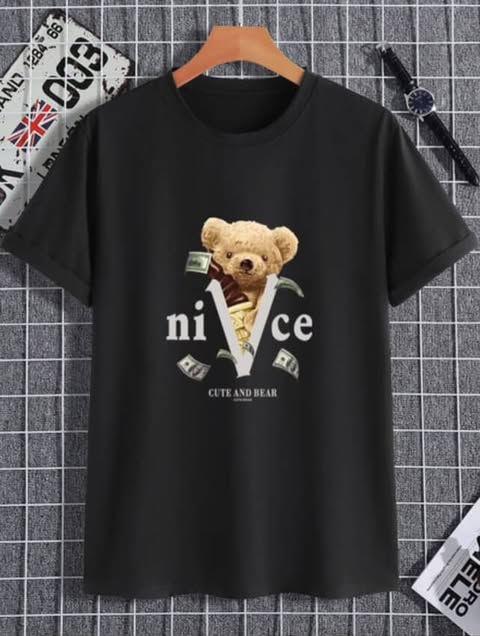 Nice Bear Printed T-Shirt